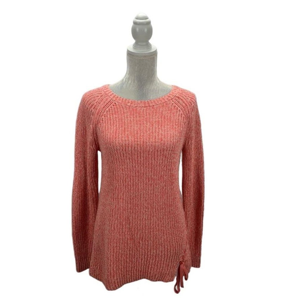 LOFT Outlet Sweater Cotton Pullover Lace‎ Up Side S